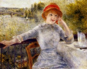 Pierre Auguste Renoir : Alphonsine Fournaise on the Isle of Chatou